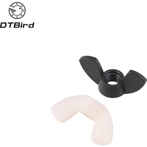 20Pcs/lots DIN315 M4 M5 M6 M8 Hand Tighten Black And White Nylon Nut Wingnut Butterfly Nut Ingot Plastic Wing Nuts