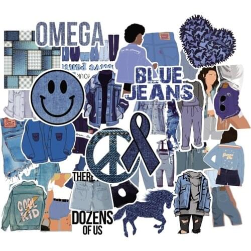 35PCS Cartoon Character Jeans Stickers Diy Decoration Laptop Luggage Helmet Water Cup Refrigerator Guitar Skateboard