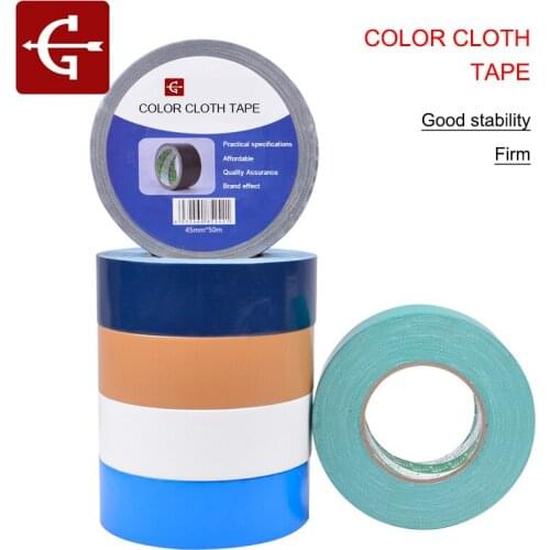 50M Color Cloth Base Tape Cloth Duct Tape Waterproof Sticky Adhesive Cloth Duct Tapes Multi-Purpose Durable Easy Tear Tape