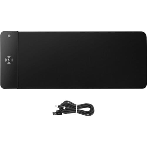 800x300x4mm 10W Wireless Charging LED RGB Mousepad Laptop Computer Desk Keyboard Pad