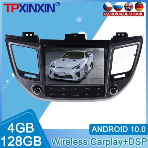 For Hyundai Tucson IX35 2014 -2018 Android 10.0 Car IPS Touch Screen Radio Car Multimedia Player With DSP Carplay GPS Navigation