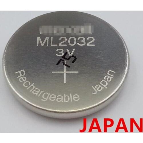 Free shipping 10pcs/lot 3V Rechargeable ML 2032 ML2032 Coin Cell Button CMOS BIOS RTC Back Up Reserve Battery