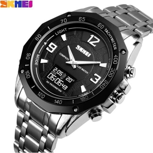 SKMEI Compass Military Watch Men Quartz Digital Watches SportTemperature Measurement Countdown Male Clock Relogio Masculino 2021