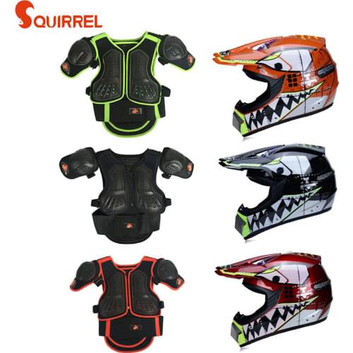 52-54cm childrens bike Motocross Kids scooter cycling helmet size free head Protection Body armor