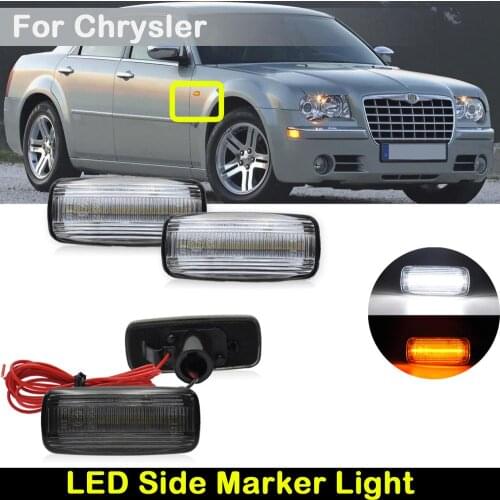 For Chrysler 200 300 Sebring Town Country Clear or Smoked Lens Car Parking Lamp LED side marker lamp Turn Signal Light