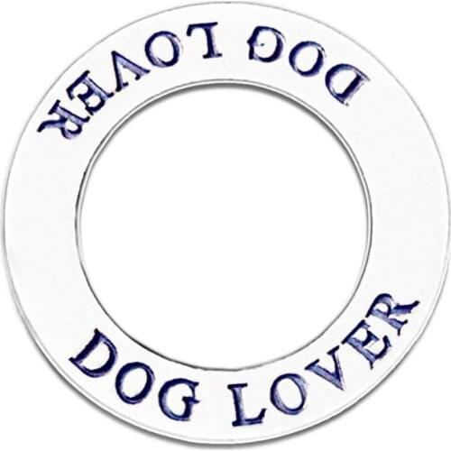 Metal alloy two sides engraved names Dog Lover charms Pendant for pet animal lover gift jewelry making