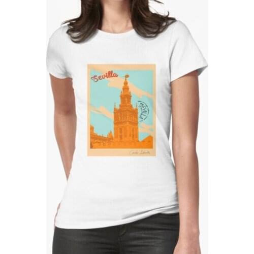 Giralda De Sevilla Postcard T-Shirt Print Top