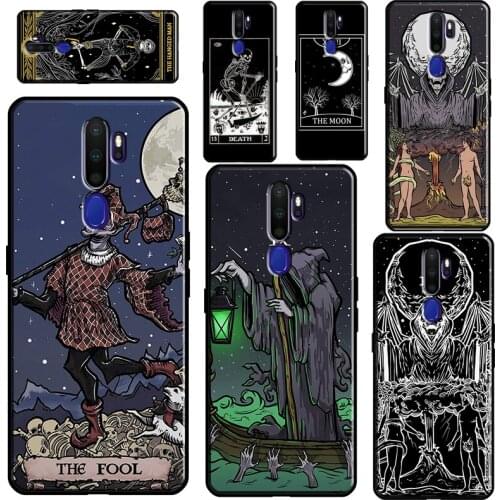 The Hermit Tarot Card Grim Reaper For OPPO A53 A31 A9 A5 2020 F5 F7 A1K A15 A3S A5S A83 A91 A93 A52 A72 Reno2 Z Phone Case