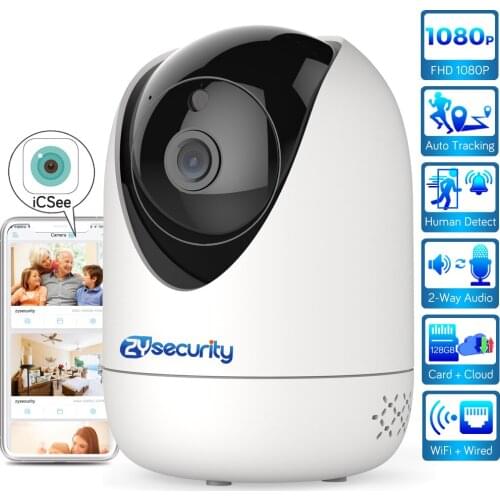 H.265 3MP AI Smart Cloud IP Camera Wireless Home Security Audio Alarm Auto Tracking Pan Tilt Zoom Camera Wifi Video Surveillance