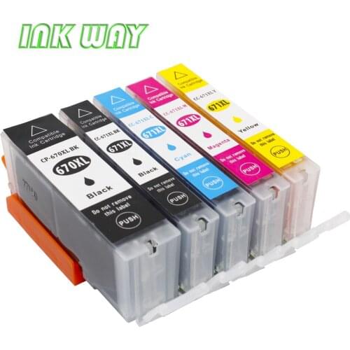 INK WAY PGI-670 CLI-671 pgi-670 cli-671 ink cartridges for canon PIXMA MG7760/MG6860/MG5760 etc