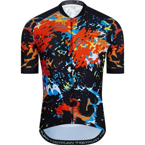 KEYIYUAN 2022 Summer Pro Cycling Clothes Mens Short-sleeved Shirt Sportswear Bicycle Clothes With Pockets Abbigliamento Ciclismo