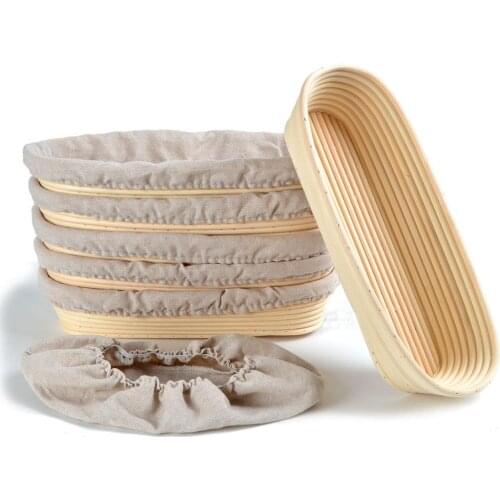 Long 14 inch Bread Proofing Basket Set 6 Bread Mold Sourdough Bannetons Proving Basket Bortforms Bakeware Bake Mold Form