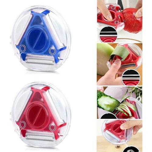 Multi-Function 3 In 1 Peeler Rotary Hanging Round Planer Cutter Vegetable Julienne Peeler Potato Carrot Grater Kitchen Tool