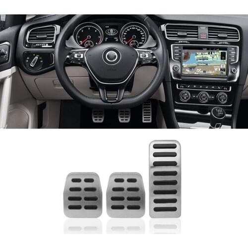 Stainless Steel Gas Brake Pedal MT Pedal Cover For Volkswagen VW Polo 9N 6R Bora Golf MK4 IV Seat Ibiza 6K 6L 6J Skoda Fabia