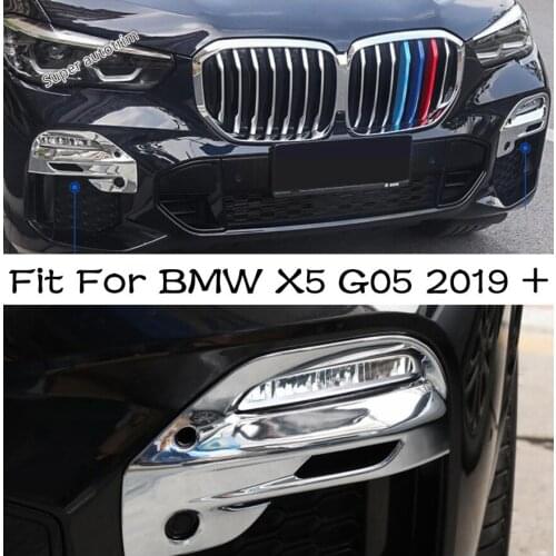 Lapetus Front Fog Lights Trim Lamp Cover 1 Pair ABS Foglight Car Styling Exterior Molding Fit For BMW X5 G05 2019 2020