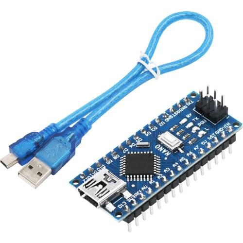 Nano 3.0 ATmega328P 5V 16Mhz Controller Board Compatible for Arduino Nano CH340 USB Driver MINI USB Nano V3.0 with Cable