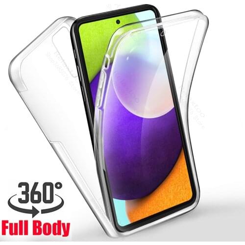 360° Full Body Case for Samsung a52 5G Double Side Silicon TPU Transparent cases for Samsung Galaxy A52 4G A 52 52A 6.5'' Coque