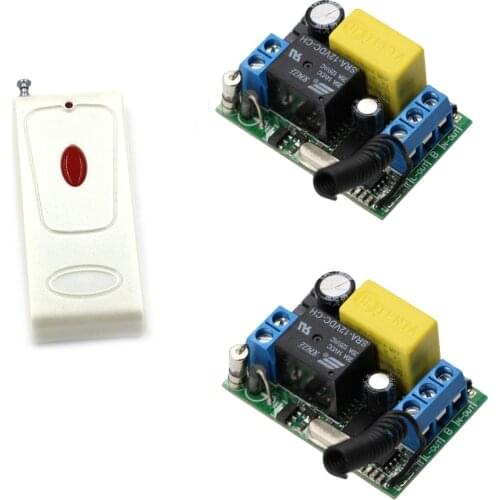 AC 220V Wireless Remote Control Light Switches Remote Power Switch Radio Switch 1CH Relay Receiver + One Button Transmitter