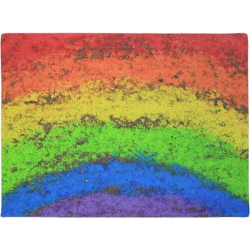 Rainbow Doormat Home Decoration Entry Non-slip Door Mat Rubber Washable Floor mat