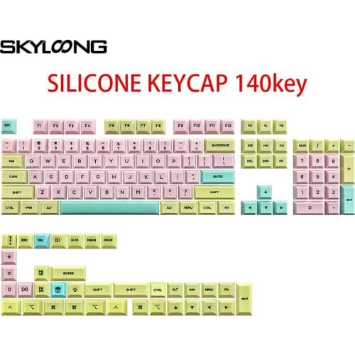 140 Key Rubber Keycaps GK2 Profile For MX Switch GK61 GK64 68 84 87 96 108 Keyboard Dye Sublimation Key Cap