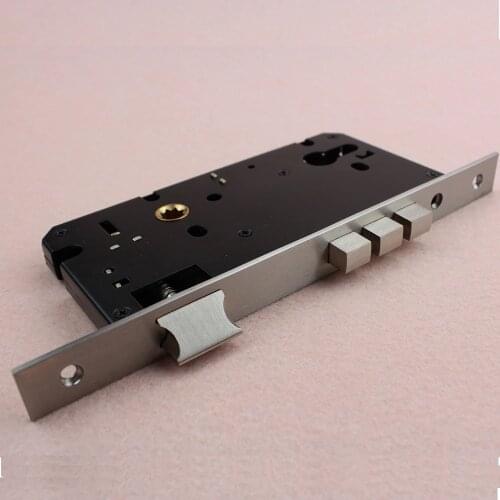 RML-10 Mortise Sliding Mute Door Narrow Lock Body Stainless Steel single bolt triple security lock Handle Lock
