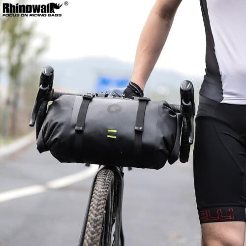 Rhinowalk New Bicycle Bag Handlebar Bag 2-Piece Waterproof Big Capacity Front Tube Cycling Pack MTB Frame Trunk Bike Accessories