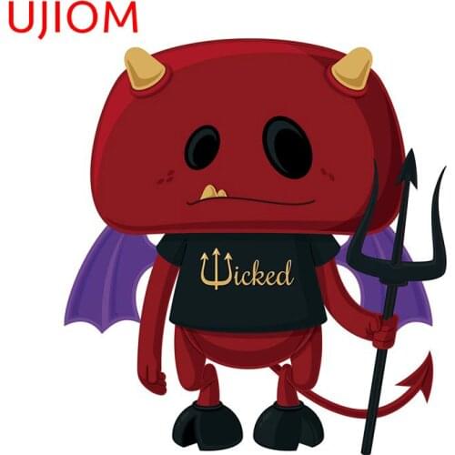 UJIOM Little Devil Door Sticker Home Decoration Bedroom Living Room Decorations Wall Stickers Refrigerator Computer Decor Poster