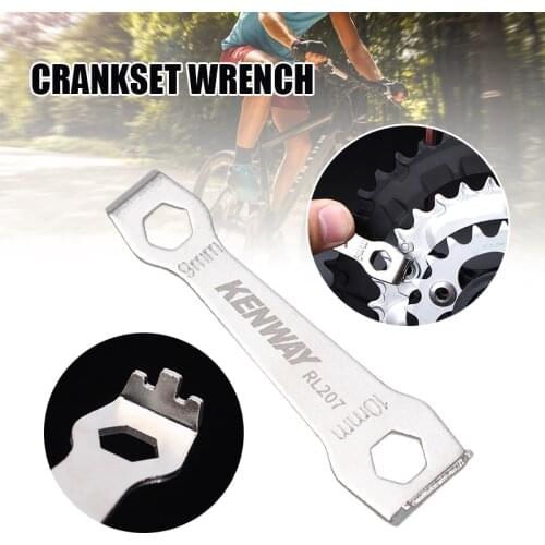 Bike Chainring RL202 MTB Road Bicycle 9 & 10mm Chain Ring Chainwheel Peg Spanner Bike Chainring Nut Bolt Wrench Removing Tool