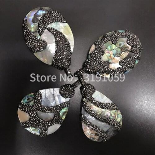 New kiln vintage silver color abalone shell drop a bag of about 56 grams of natural shell pendant women love jewelry making