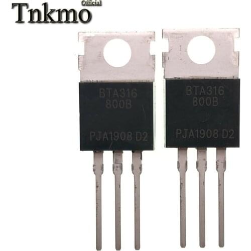10PCS BTA316-800B TO-200 BTA316800B TO200 BTA316-800 BTA316 316 Triacs 16A 800 New and original