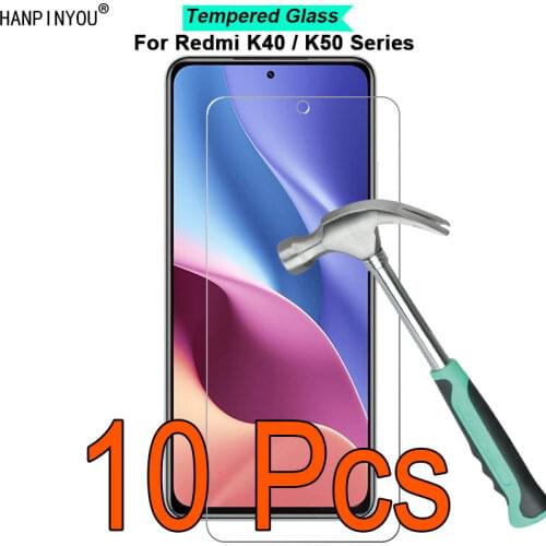 10 Pcs/Lot For Xiaomi Redmi K40 Pro Plus Ultra 6.67" 9H Hardness 2.5D Toughened Tough Tempered Glass Film Screen Protector