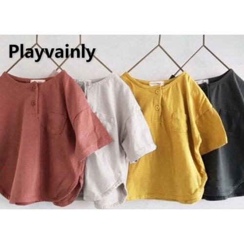 2021 Summer Boys girls T-Shirt Baby Korean style Cotton Short Sleeve Leisure T-Shirt Boys girls Clothes E100289