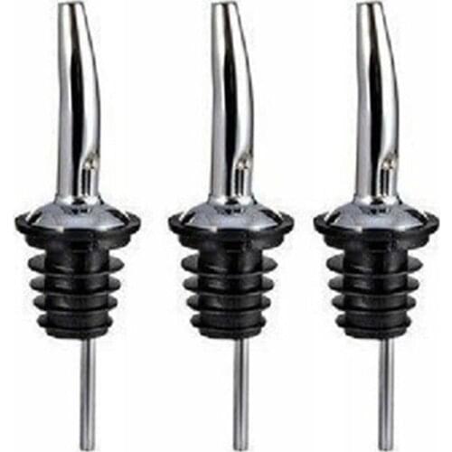 3PCS Wine Spout Dispenser Stainless Olive Oil Steel Free Flow Pourers Liquor Bottle Pourer