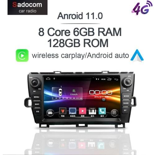 Carplay 6GB+128G 4G LTE DSP 9" Android 10.0 Car DVD Player 8 core left right car radio autoradio GPS For Toyota PRIUS 2009-2013