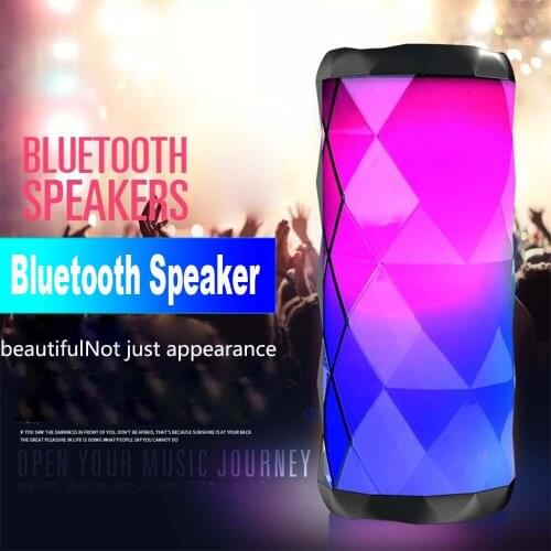 LED Light Bluetooth Speakers For PC Portable Column loudspeaker waterproof wireless soundbar Subwoofer Music center with radio