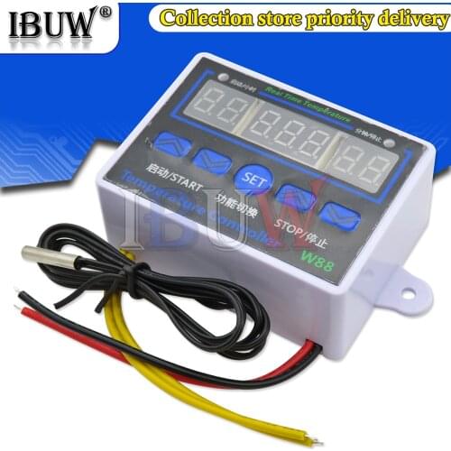 W88 12V/220V 10A Digital LED Temperature Controller Thermostat Control Switch Senso W1411