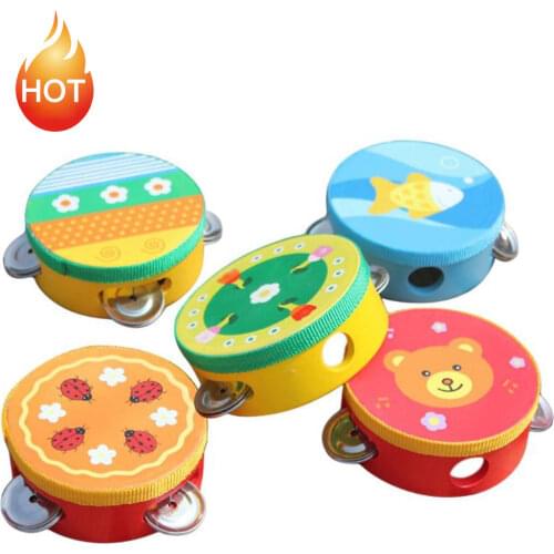 Children Kids Music Toys Educational Cartoon Mini Musical Beat Instrument Hand Drum Baby Toys