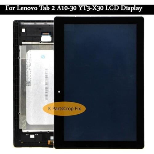 For Lenovo Tab 2 A10-30 YT3-X30 X30F TB2-X30F tb2-x30l a6500 10.1" LCD Display Panel with Touch Screen Digitizer with frame