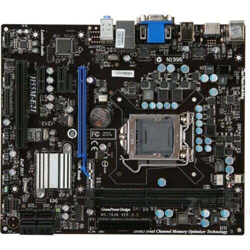 For MSI H55M-E21 Used Motherboard Intel H55 LGA 1156 DDR3 8GB DDR3 1600 Core i7/Core i5/Core i3 Desktop H55 Mainbaord DDR3 1156