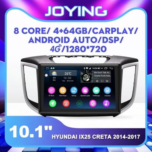DSP Carplay 10.1" Android 8.1 Car Stereo Multimedia Radio Player for Hyundai IX25 Creta 2014-2017 GPS SPDIF Subwoofer DVR DAB