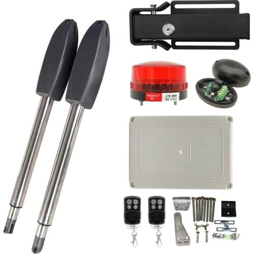 400KG Electric Swing Gate Motor Arm Drive Door Opener Actuator with Electric Door Lock Home Gate Garage Access Control Safety