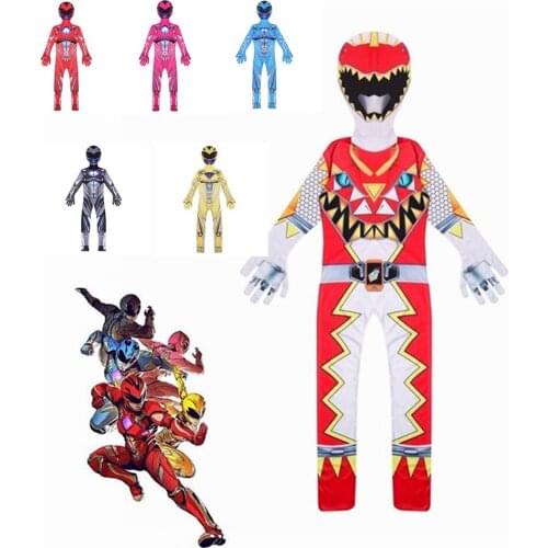 Power Mecha Five Beast Super Action Figures Rangers Battle Neuro Mystic Force kids cosplay Jumpsuits Halloween costumes for kids