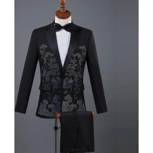 Personality clothes men suits designs masculino homme terno stage singers jacket men sequins blazer dance star style dress