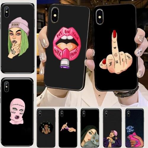Cool Bad Girl Phone Case for iPhone 11 12 pro XS MAX 8 7 6 6S Plus X 5S SE 2020 XR