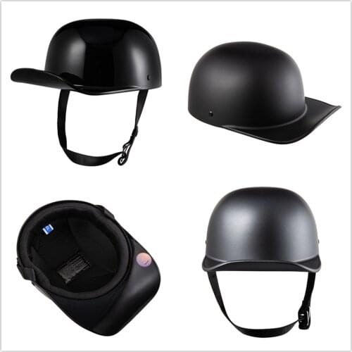 Black/Red Motorcycle Helmet Retro Helmet Motorcycle Half Face Baseball Cap Helmet Accessories Duck Helmets
