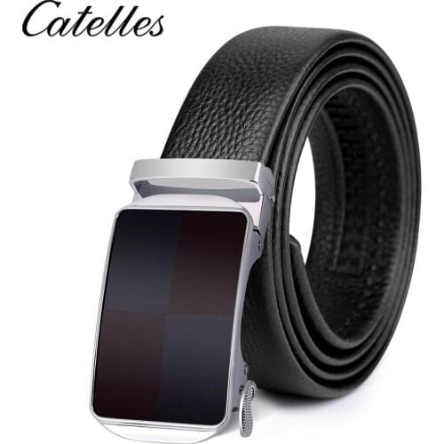 Hot Fashion Cowhide Leather men Designer Luxury Automatic buckle men Belts