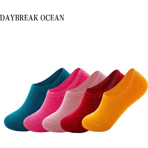 Soft Hosiery Casual Comfortable Terry Women Socks Cotton Ankle Slippers Invisible No Show Spring Autumn Girls Short Socks