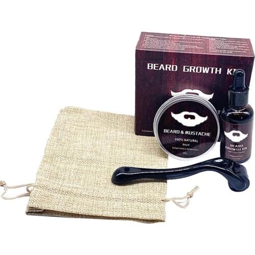 Beard Growth Kit Titanium Roller for Men Micro Needle Roller Face roller Hair Growth Men Grooming Kit