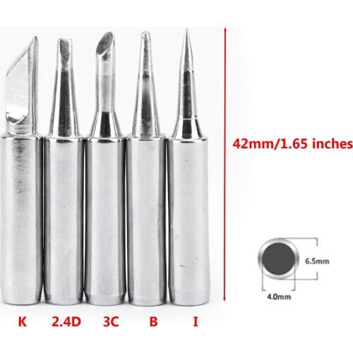 Artudatech 5PCS Set Solder Screwdriver Iron Tip 900M-T For Hakko Soldering Station Tool