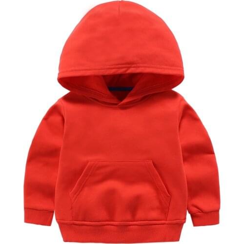 New Selling Spring Autumn Children Long Sleeve Sweater Cotton Hooded Casual Korean Style Boys Girls Kid Baby Solid Color